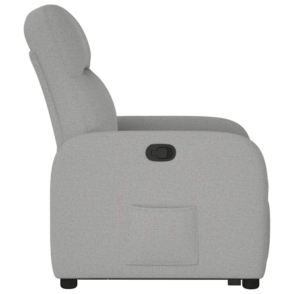 Poltrona Alzapersona Reclinabile Grigio Nuvola in Tessuto 3302981