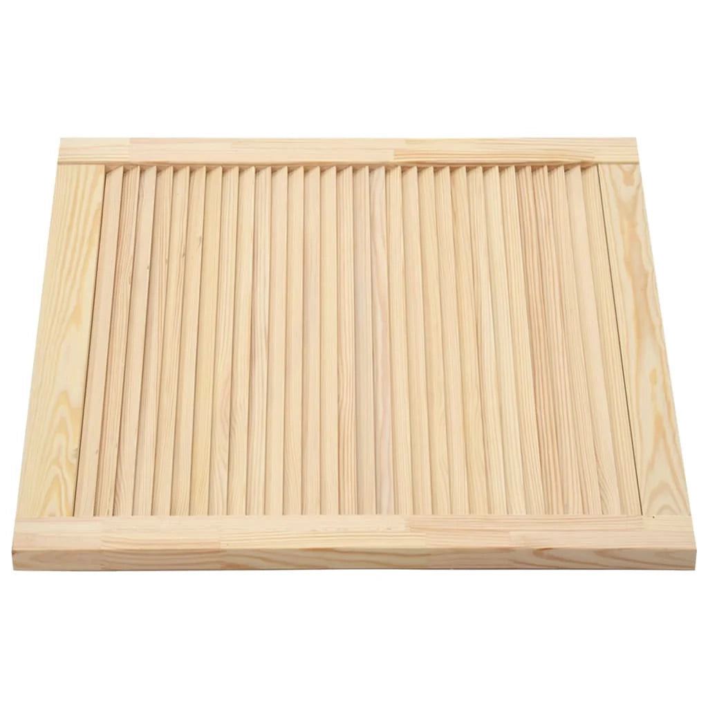 Porta a persiana in legno massello di pino anta per mobile anta per mensola rivestimento per armadio guardaroba paravento 39,5 x 39,4 cm 02_0003866