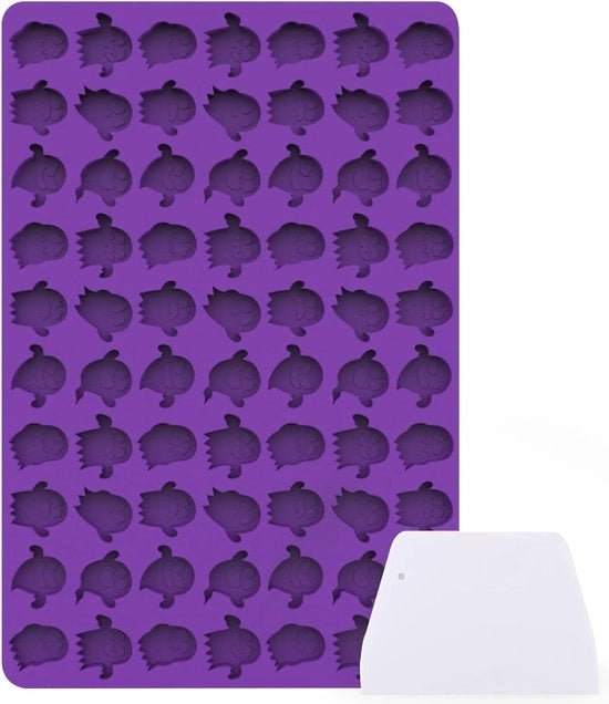 Bakmat per gatti con 70 rasterizzazioni, forma biscotto per gatti, matita da cucina con forme spettrali per lezioni di cucina per gatti, cioccolato, biscotti, dolci, Halloween, BPA libero, gatto fantasma.