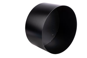 Porta Legna a Muro Ø55x30 cm in Ferro Verniciato Grigio Martellato