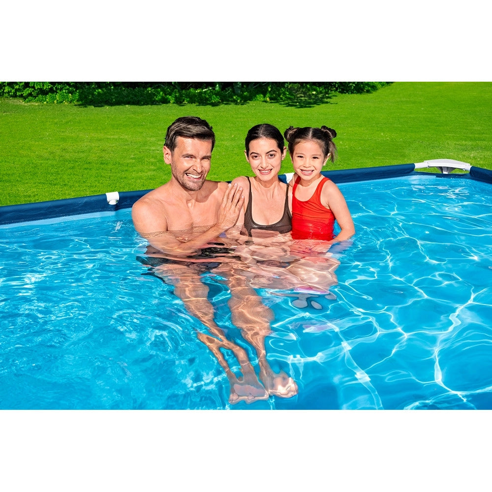 Trade Shop - Piscina Rettangolare Steel Pro Con Struttura In Acciaio Pompa Filtro 300x201x66cm 56411 -