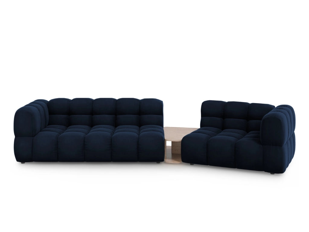Cosmopolitan Design - Divano modulare destro "Sky" 3 posti in velluto blu reale 