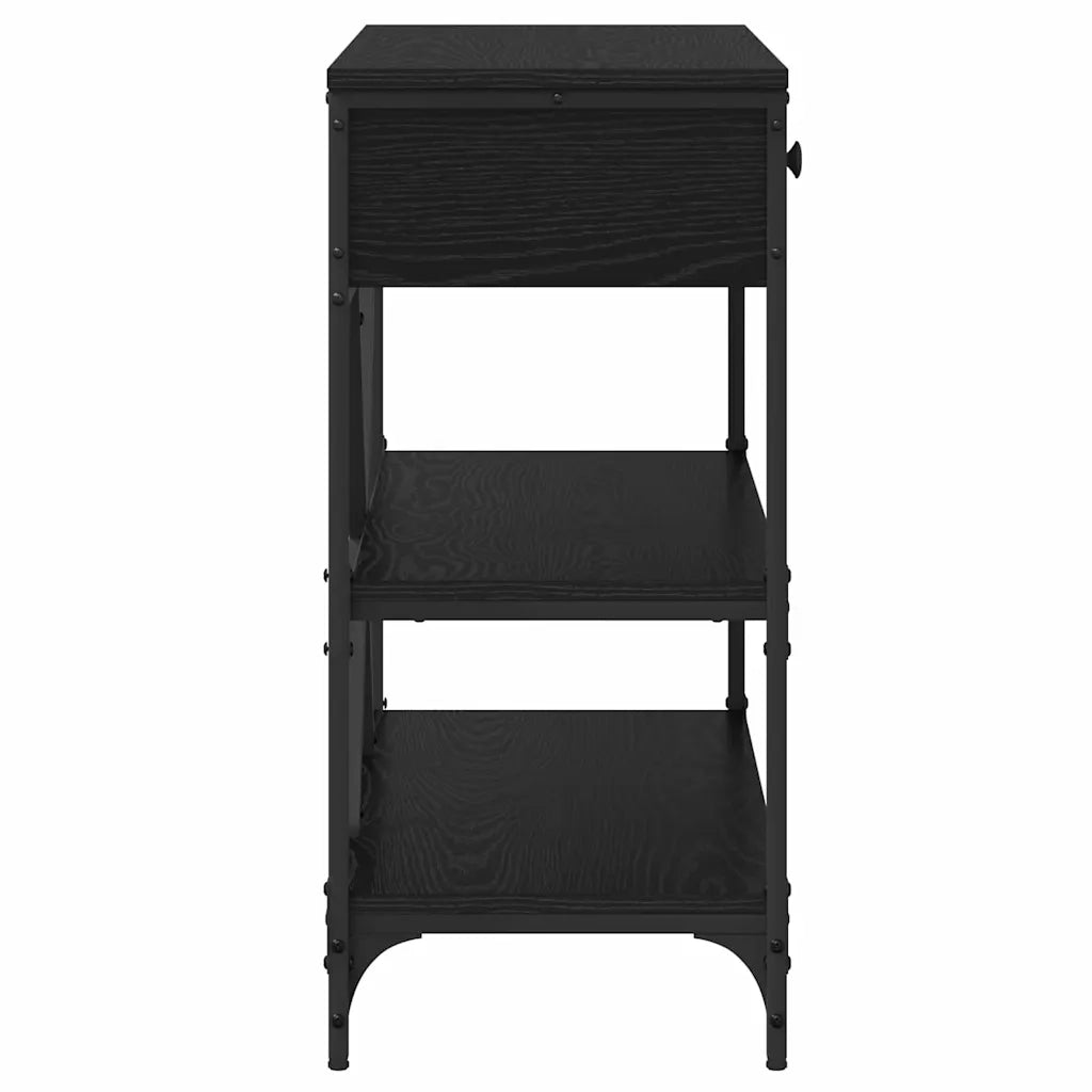 Tavolo consolle Rovere Nero 100 x 34,5 x 75 cm legno 871306