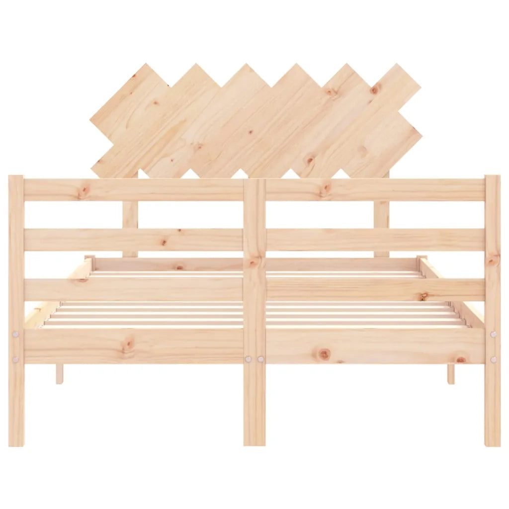 Giroletto con Testiera-Struttura Letto con testiera 120x200 cm in Legno Massello 299496