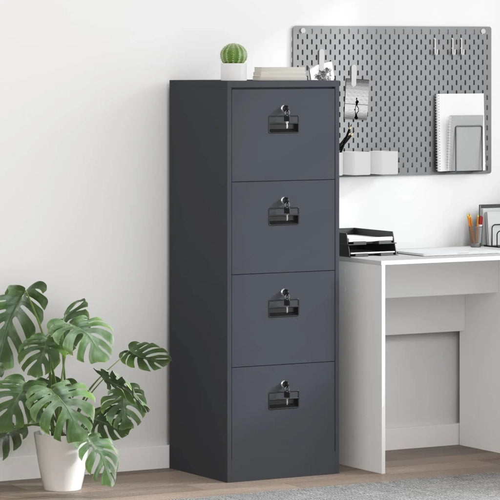 Armadio per File con cassetto Antracite 45,5 x 42 x 139 cm