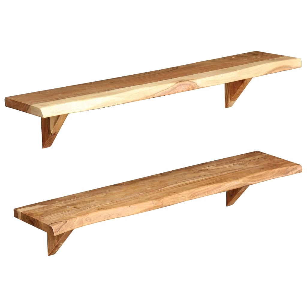 Scaffale di design da parete 2 pezzi 90 cm legno massello 2702231/2