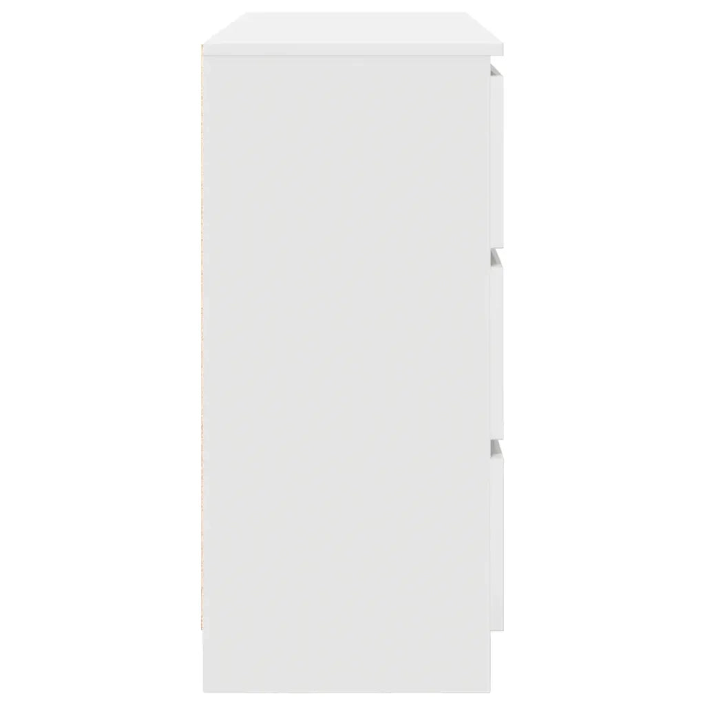 Credenza Bianca 100x35x76 cm in Legno Multistrato