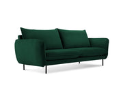 Cosmopolitan Design - Divano "Vienna" 2 posti in velluto verde bottiglia 