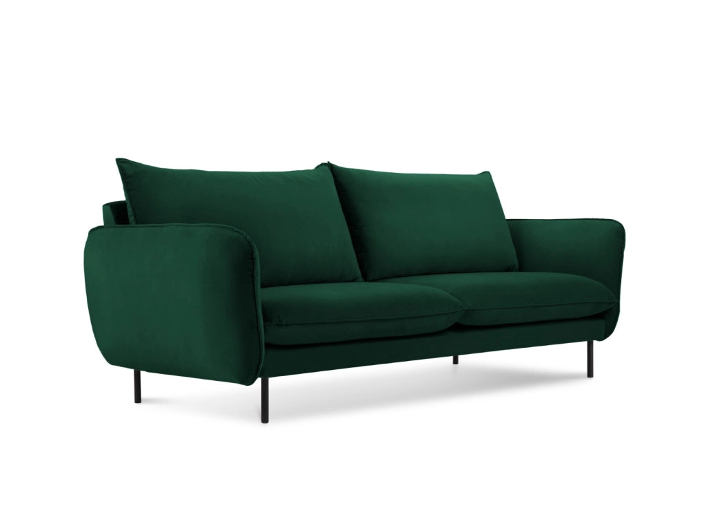 Cosmopolitan Design - Divano "Vienna" 2 posti in velluto verde bottiglia 