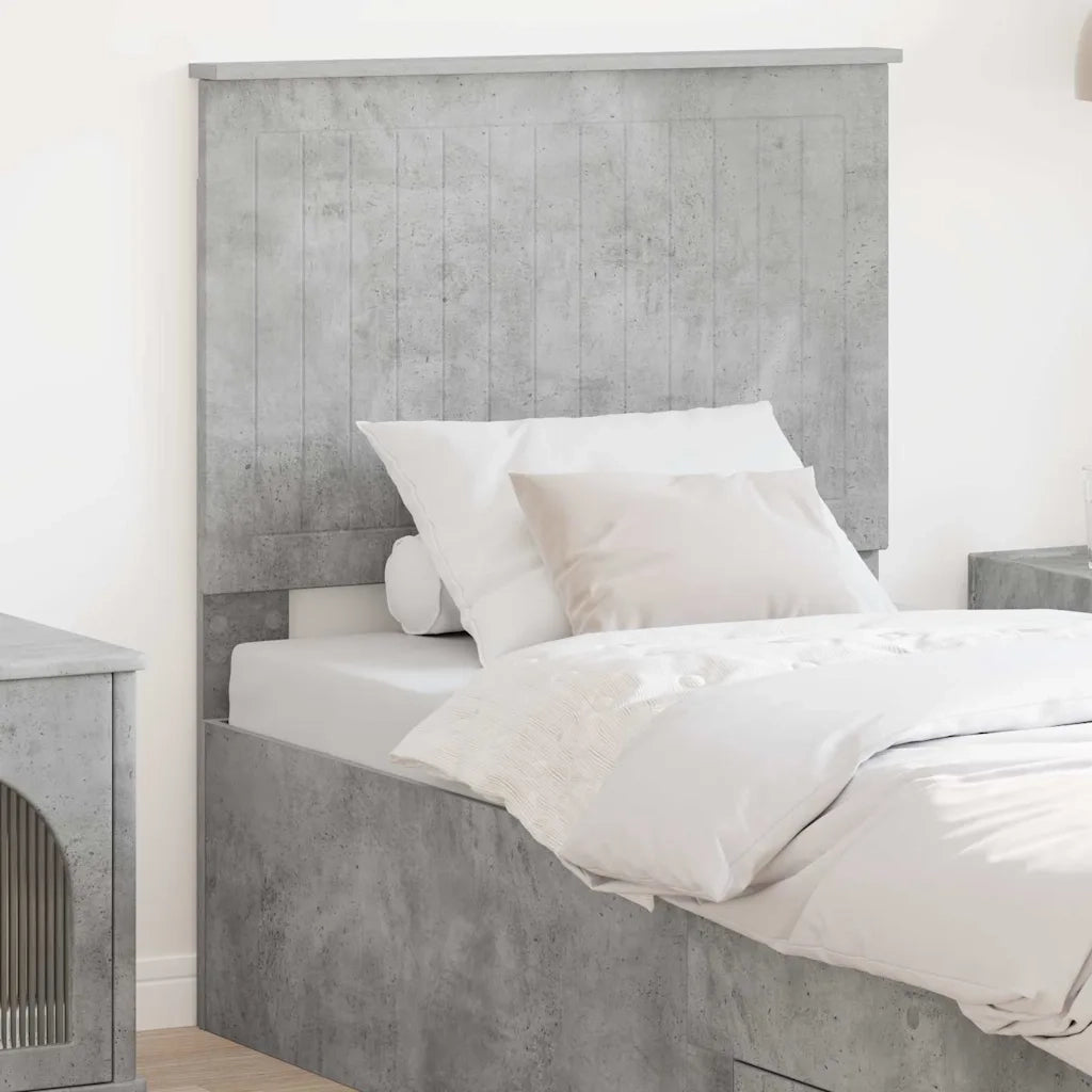 Testiera-Testata-Testiera Decorativa Grigio cemento 80 cm Legno multistrato 306333