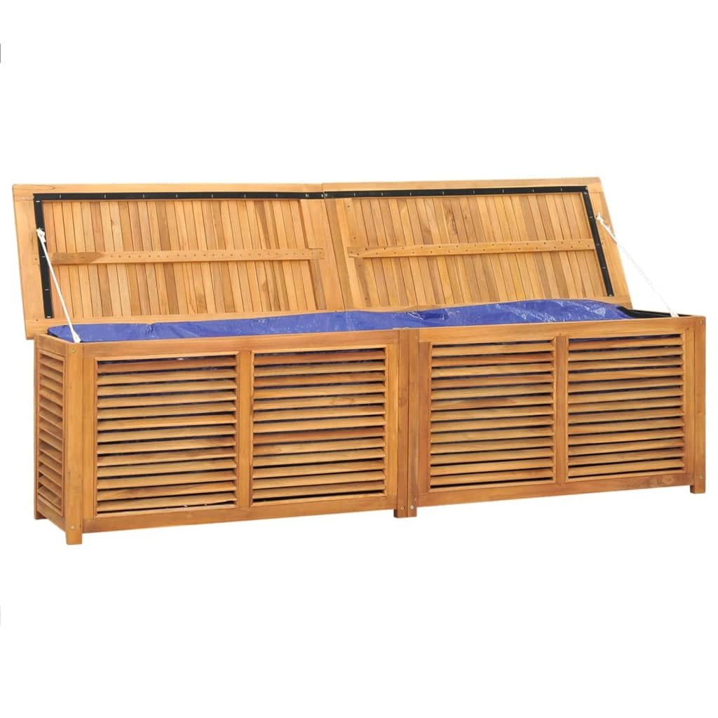 Scatola e borsa portaoggetti da giardino 200 x 50 x 53 cm in legno massello di teak 02_0013133