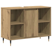 Mobile da Bagno | Armadio da bagno con porta Rovere artigianale 80 x 33 x 60 cm
