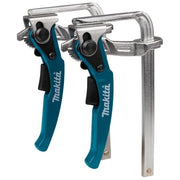 Makita 199826-6 Set di Morsetti a Sgancio Rapido per Guide 2 Pezzi Acciaio Blu - Argento colore Blu - Argento