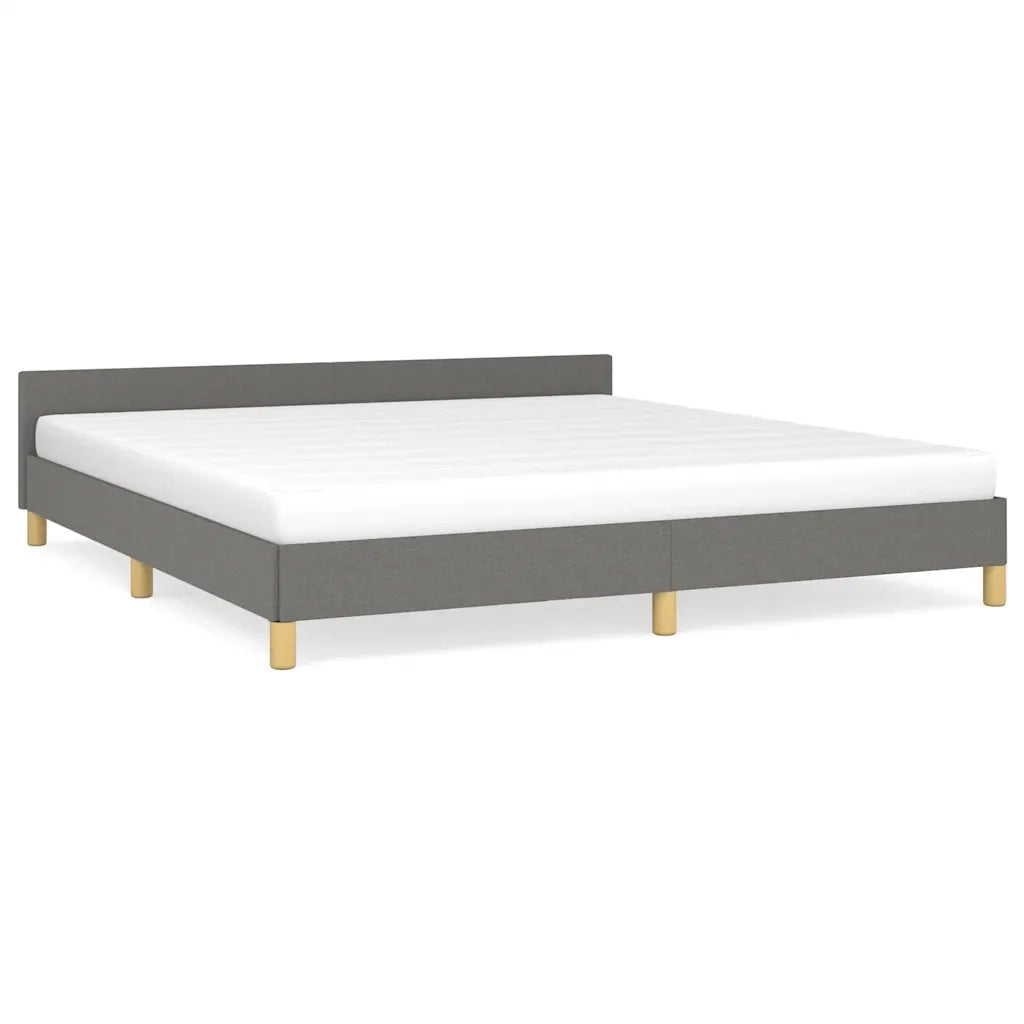 Letto matrimoniale | Letto per adulti | Giroletto senza Materasso Grigio Scuro 180x200 cm Tessuto