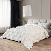 Piumino Estivo 210 x 240 cm da 150 gr | Morbida Imbottitura in Ovatta Soft | Piumone Trapuntato in Microfibra Anallergica Bianca | Piumino Letto Matrimoniale