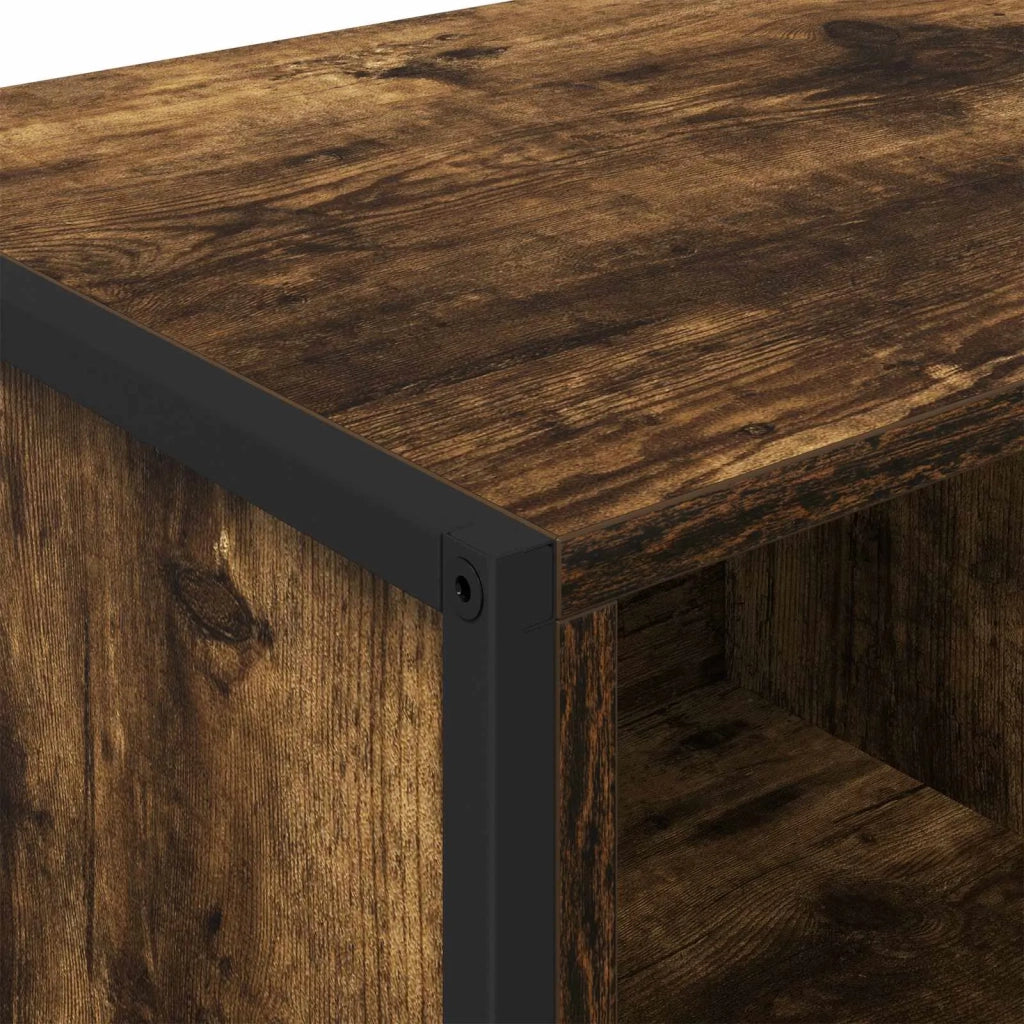 Credenza con cassetto 2 pz-Set di 2 Buffet-Armadio da cucina Quercia Fumosa 81 x 36 x 150.5 cm