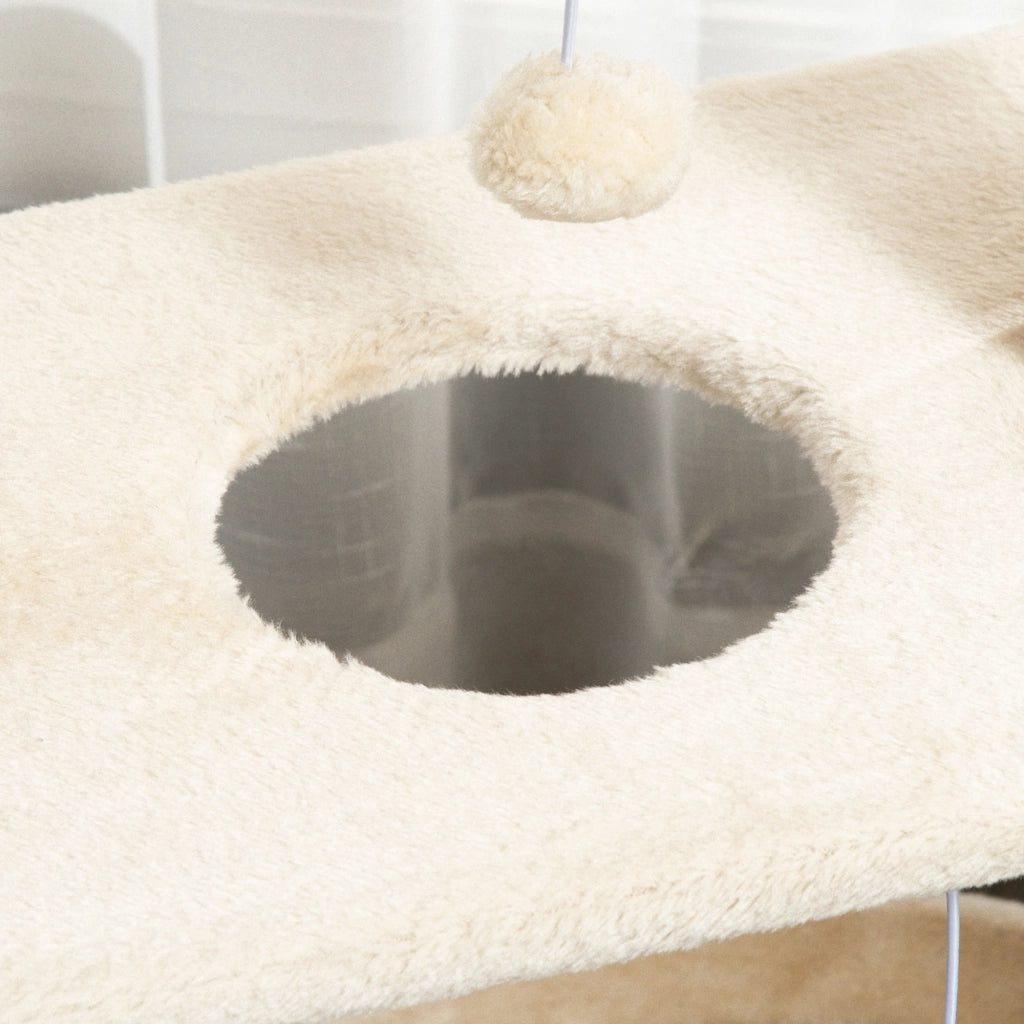 Casetta Gatto con Yute e Felpa ¨C zephmum ¨C 60x30x76 cm Marrone Chiaro