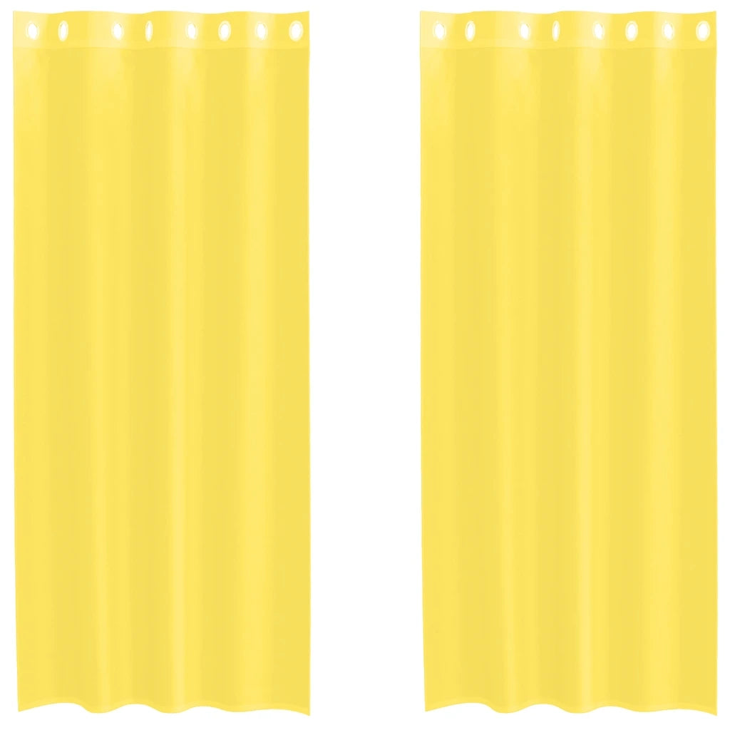 Tende in Voile con Occhielli 2 pz Giallo 4102133