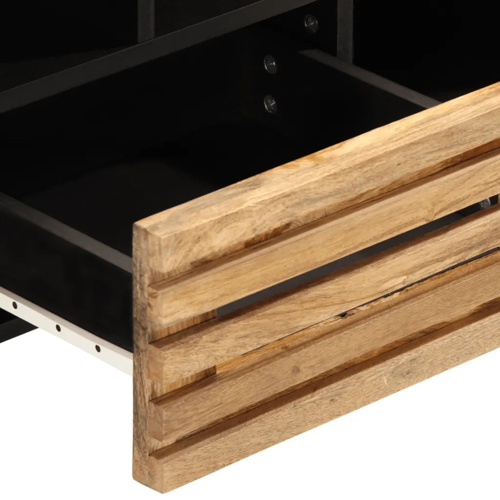 Mobile Porta TV 100x34x46 cm in Massello di Mango Grezzo