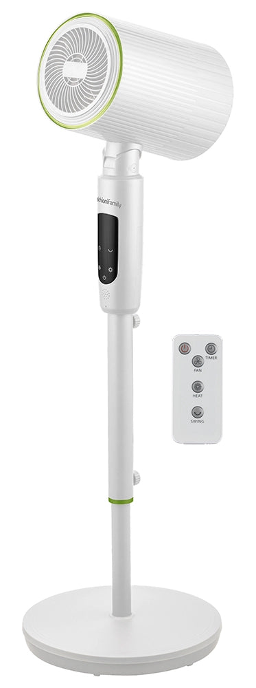 Melchioni Family Termoventilatore da Terra con Telecomando Funzione di Oscillazione e Up&Down Regolabile Ventilazione e Riscaldamento Colore Bianco