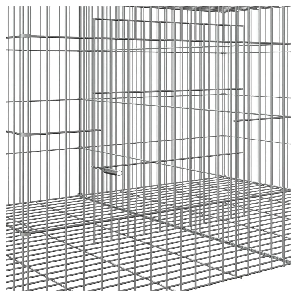 Gabbia per conigli con 5 pannelli 273 x 79 x 54 cm ferro zincato argento 02_0041691