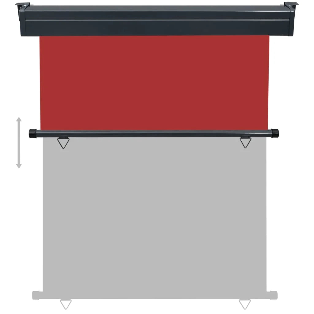 Tenda da sole laterale retrattile/schermo privacy per patio giardino terrazza balcone 140 x 250 cm rosso 02_0007017