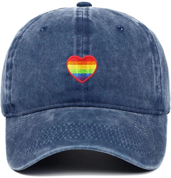 Cappello per animali domestici - Effetto denim - Colori arcobaleno - Unisex - Supporto LGBTQIA2S - Comfort di portata creativa - Regalo per animali