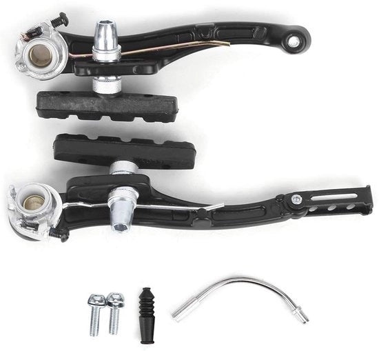 Blocco freno V per bicicletta da 24"/26" - 127 x 26 mm - Lega di alluminio - 1 coppia/2 copie - Ganci di fissaggio per freno V