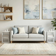 Mobile laterale 2 pcs Bianco Lucido Ø40 x 50 cm 899825