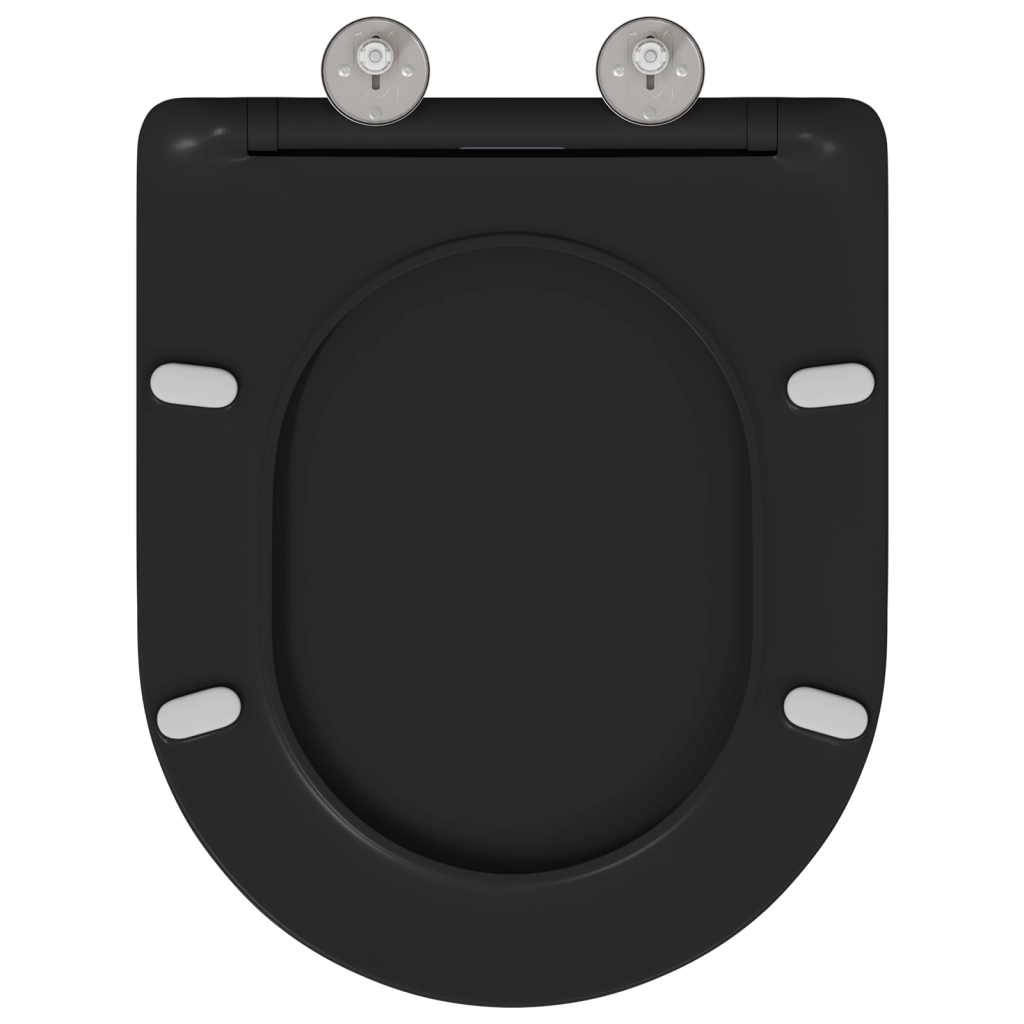 Seggiolino per Toilette a Rilascio Rapido con Chiusura Morbida - Duroplast, Nero