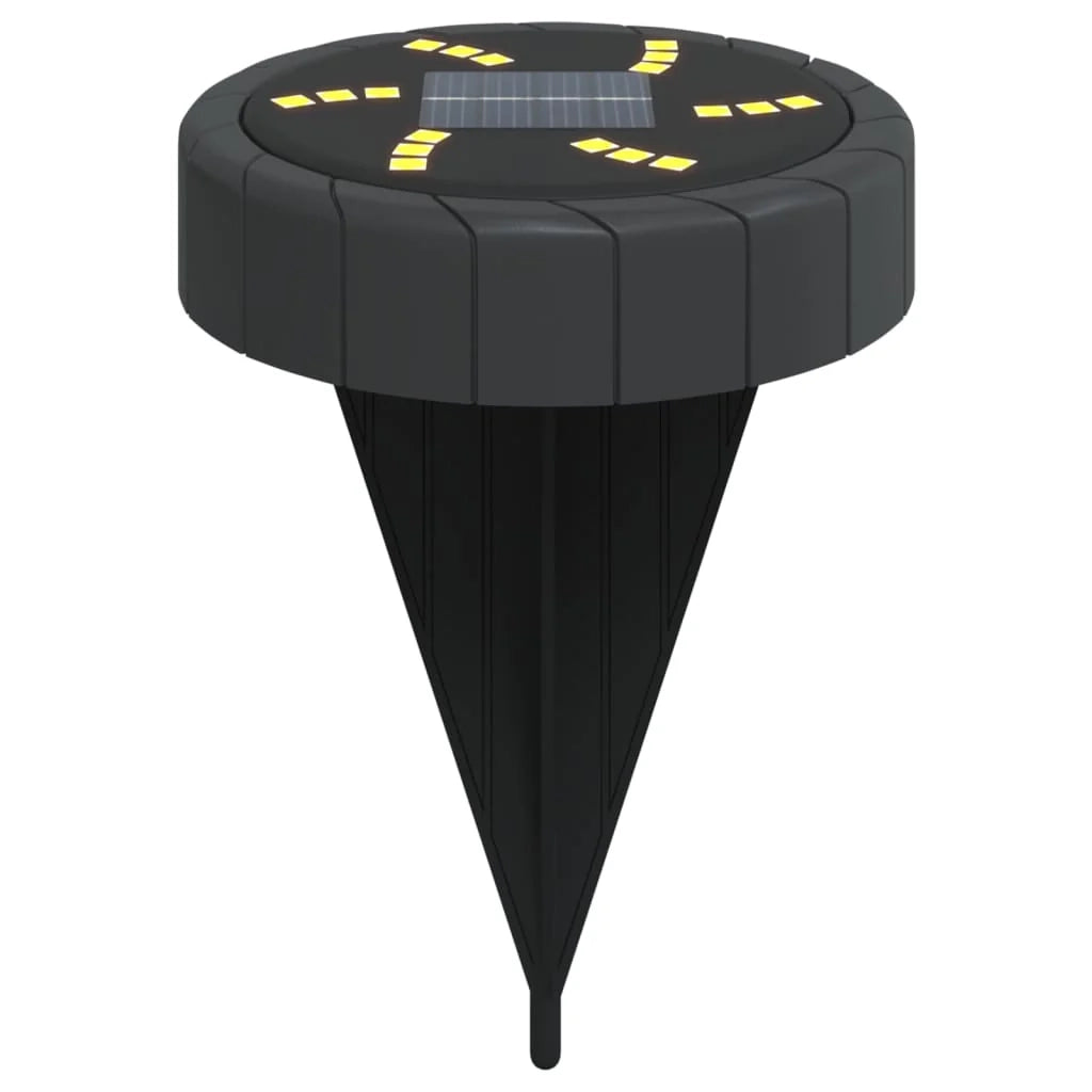 Set di 12 luci solari da giardino con picchetti da terra per esterni facili da installare in plastica nera 02_0056666