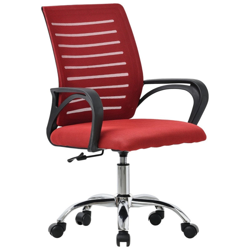 Poltrona Ufficio Chester Rossa 57x56x92-101cm