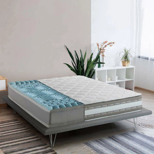 Amega, Materasso Matrimoniale Sfoderabile Made in Italy, 200x160x27h cm Bianco