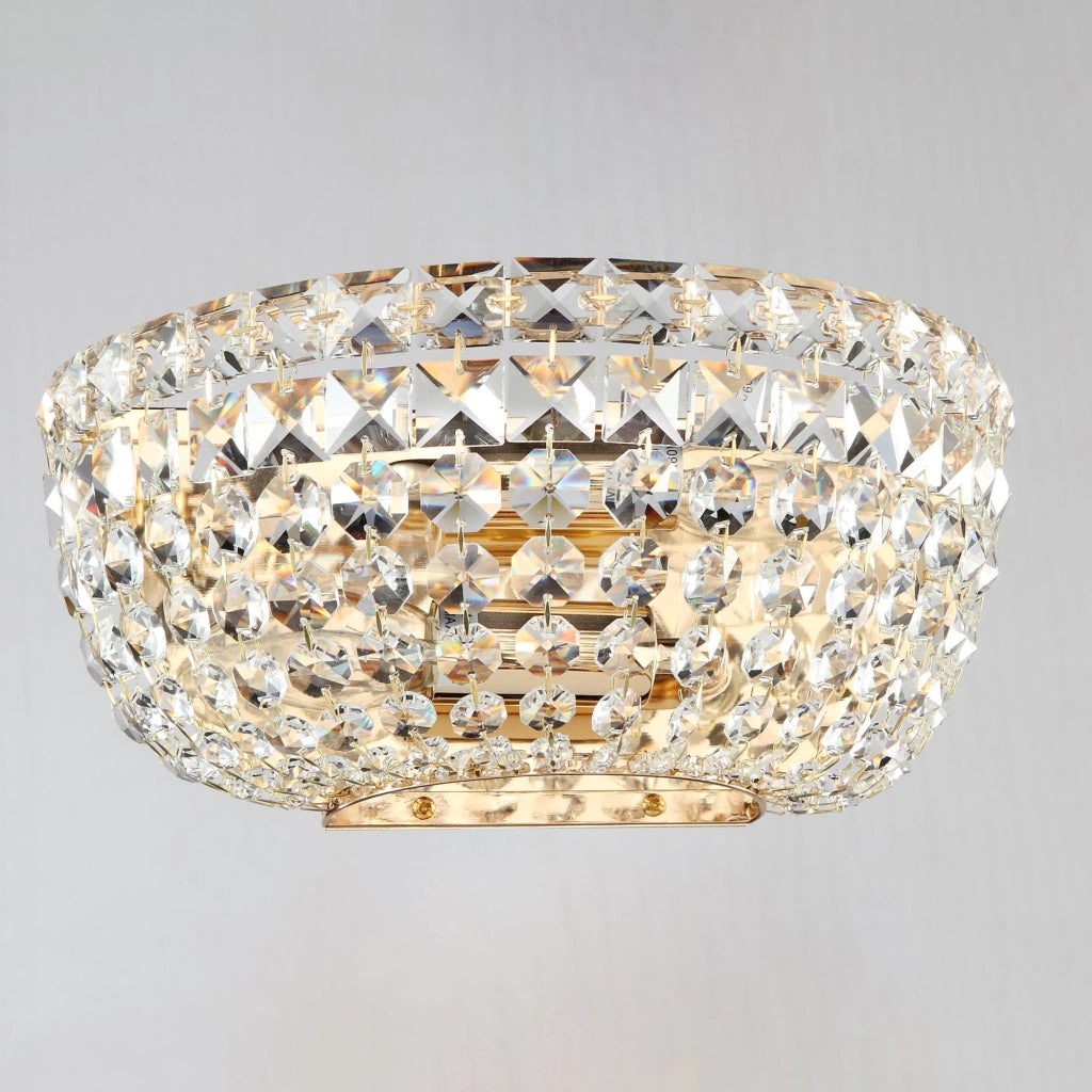 Maytoni applique contemporanea Basfor 2 luci E14 oro metallo cristalli