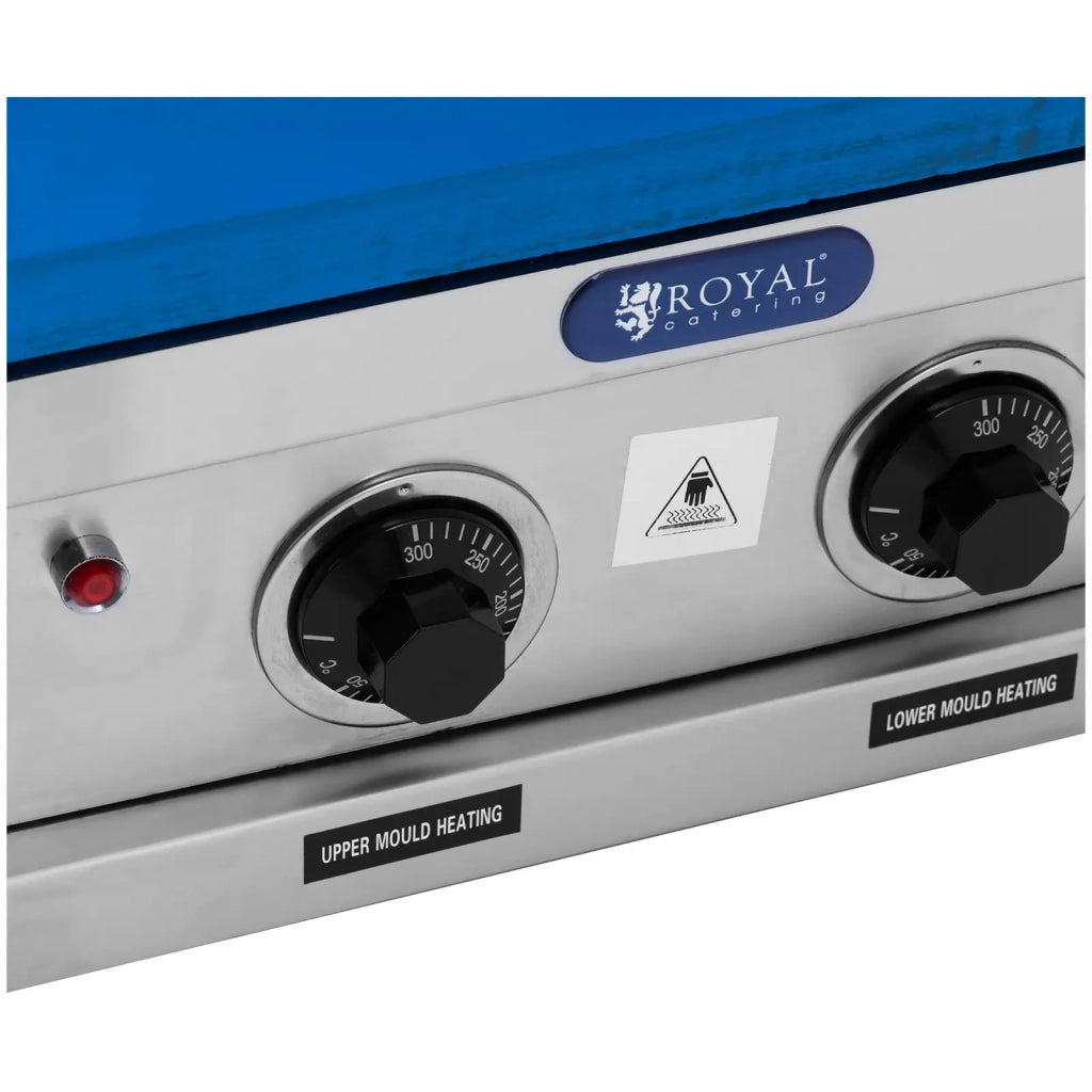 Macchina per coni gelato 2400 watt 120 pezzi/ora 74 x 124 mm acciaio inox alluminio ghisa acciaio blu 14_0008195