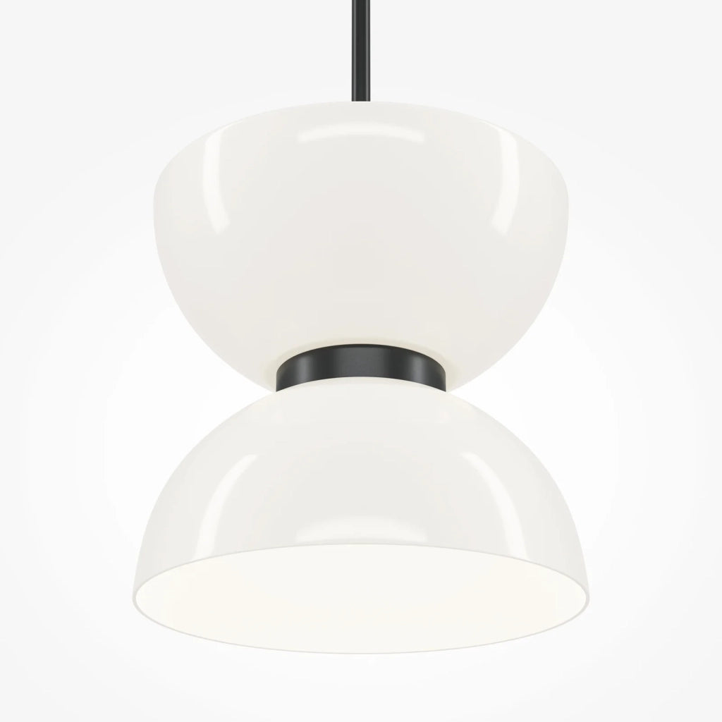 Maytoni Lampadario moderno Kyoto 1 luce LED integrato nero metallo vetro