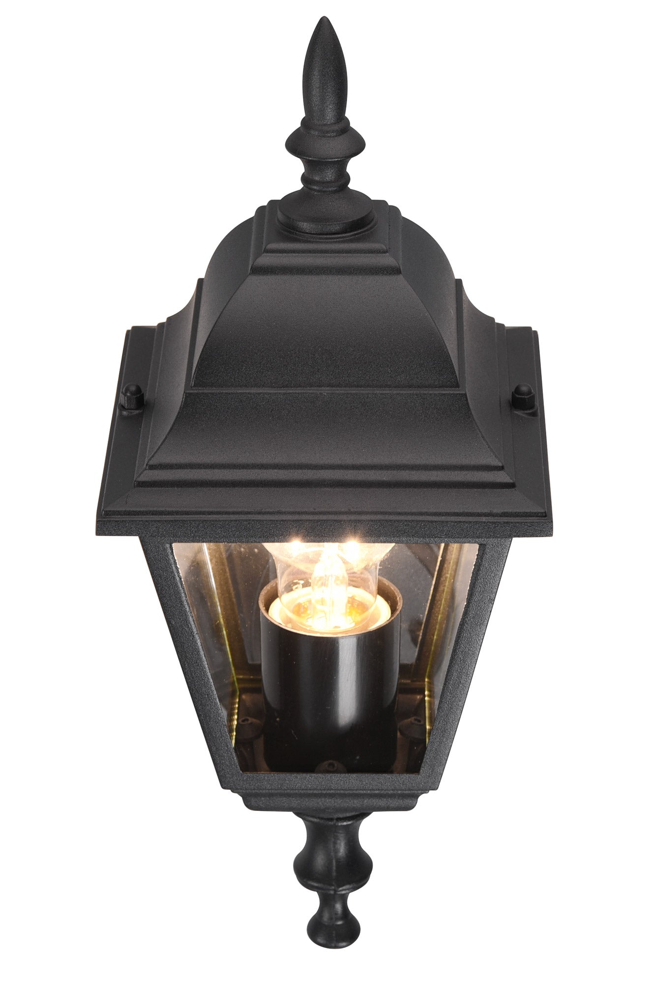 Applique da Esterno Attacco E27 in Alluminio Nero Opaco