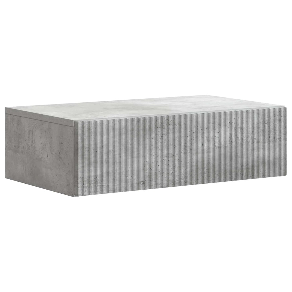 Tavolino da Parete Laterale Grigio Cemento 59 x 34,5 x 17 cm 898488