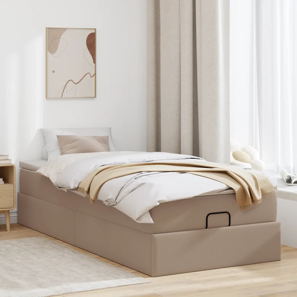 Struttura Letto Pouf con Materasso 90x200 cm Similpelle 3311020