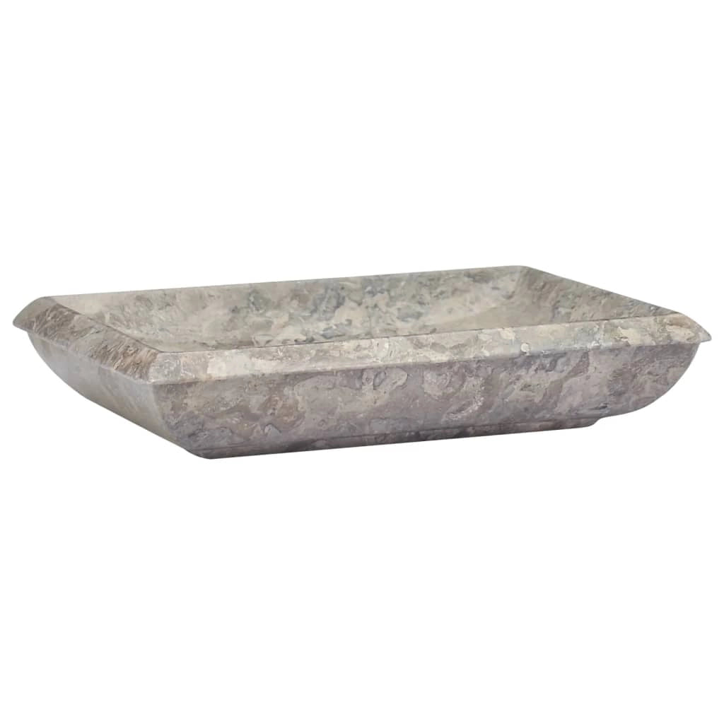 Lavandino da bagno lavabo da appoggio lavabo da WC lavabo da bagno lavabo da interno 50 x 35 cm marmo grigio 02_0002808
