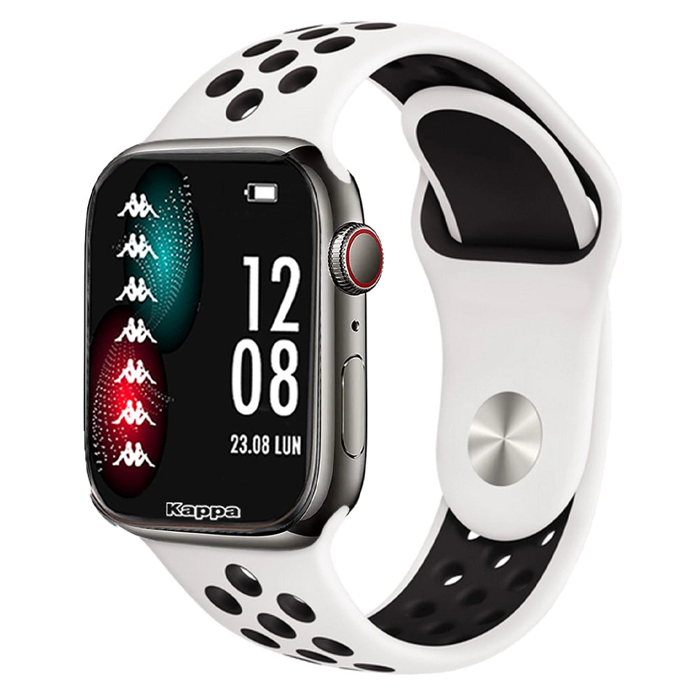 Smartwatch kappa kw-p003 black con cinturino in silicone black-black/white