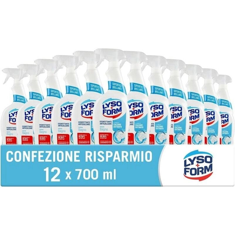 LYSOFORM SPRAY AZIONE BAGNO SET 12 PZ X 700 ML DISINFETTANTE ANTICALCARE