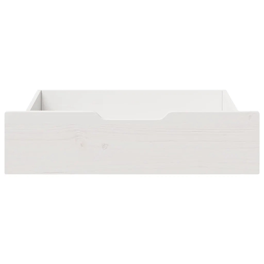 Cassettoni da Letto 2 pz Bianchi 65x55x17 cm in Legno di Pino 850936