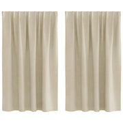 Tende Oscuranti | Tende Blackout 2 pz Crema 140 x 140 cm Velluto