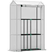 Serra con ripiani, porta avvolgibile, serra invernale in alluminio realizzata in acciaio, serra per balcone, giardino, serra per pomodori con