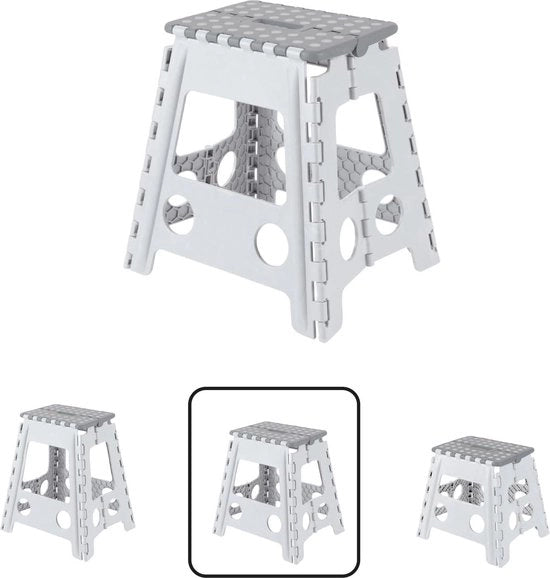 Kruk portatile per bambini e adulti - alta fino a 39 cm - resistente fino a 150 kg - per uso esterno - colore bianco