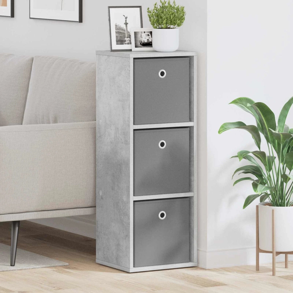 Credenza | Madia | Buffet da pranzo | Armadio da pranzo con cassetto Grigio cemento 30,5 x 27 x 84,5 cm