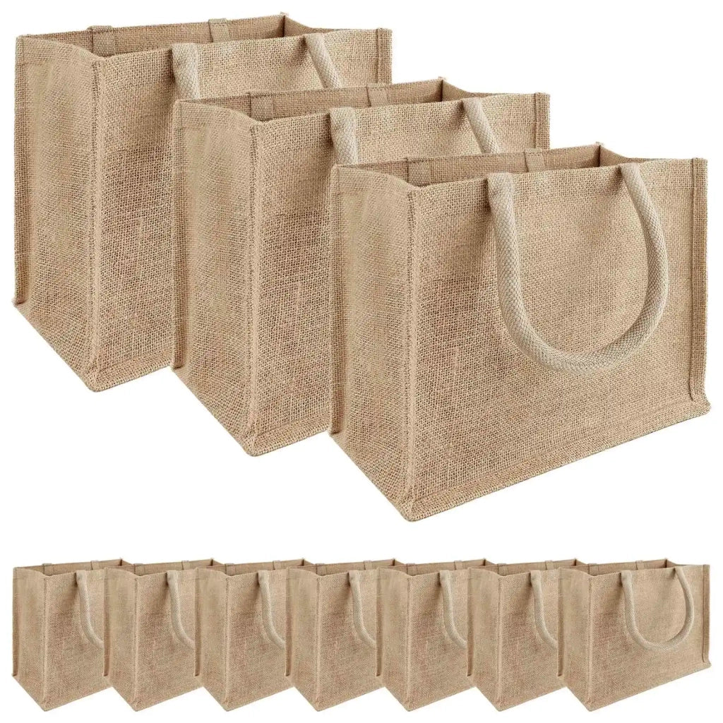 Borse in juta 10 pcs Naturale 26 x 22 x 14 cm 100% Juta Tossa 42012273