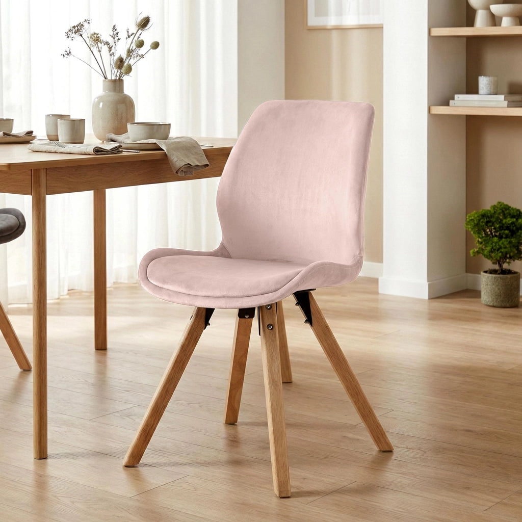 4er Set Stuhl Luna Samt