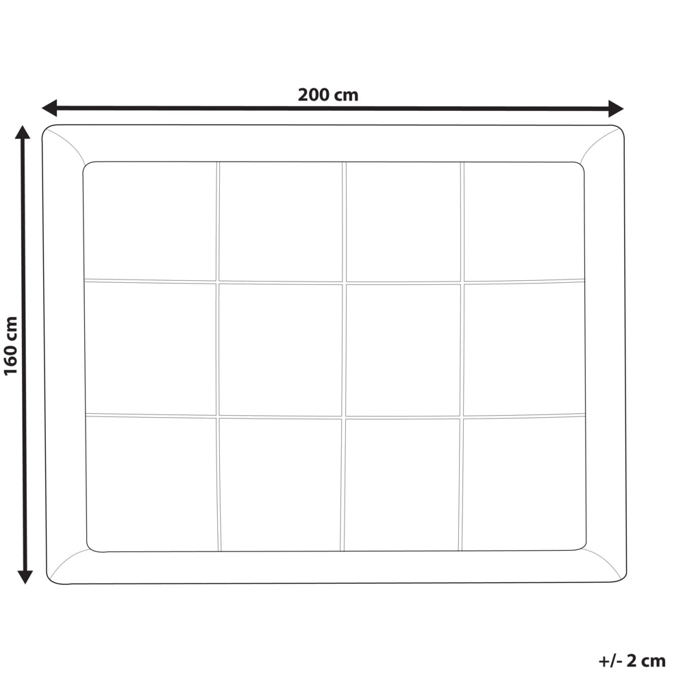 Coprimaterasso bianco Japara Cotton King Size 160 x 200 cm 4 cm di profondità